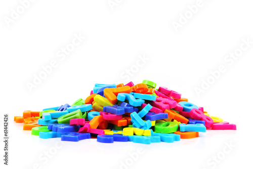 color plastic letters