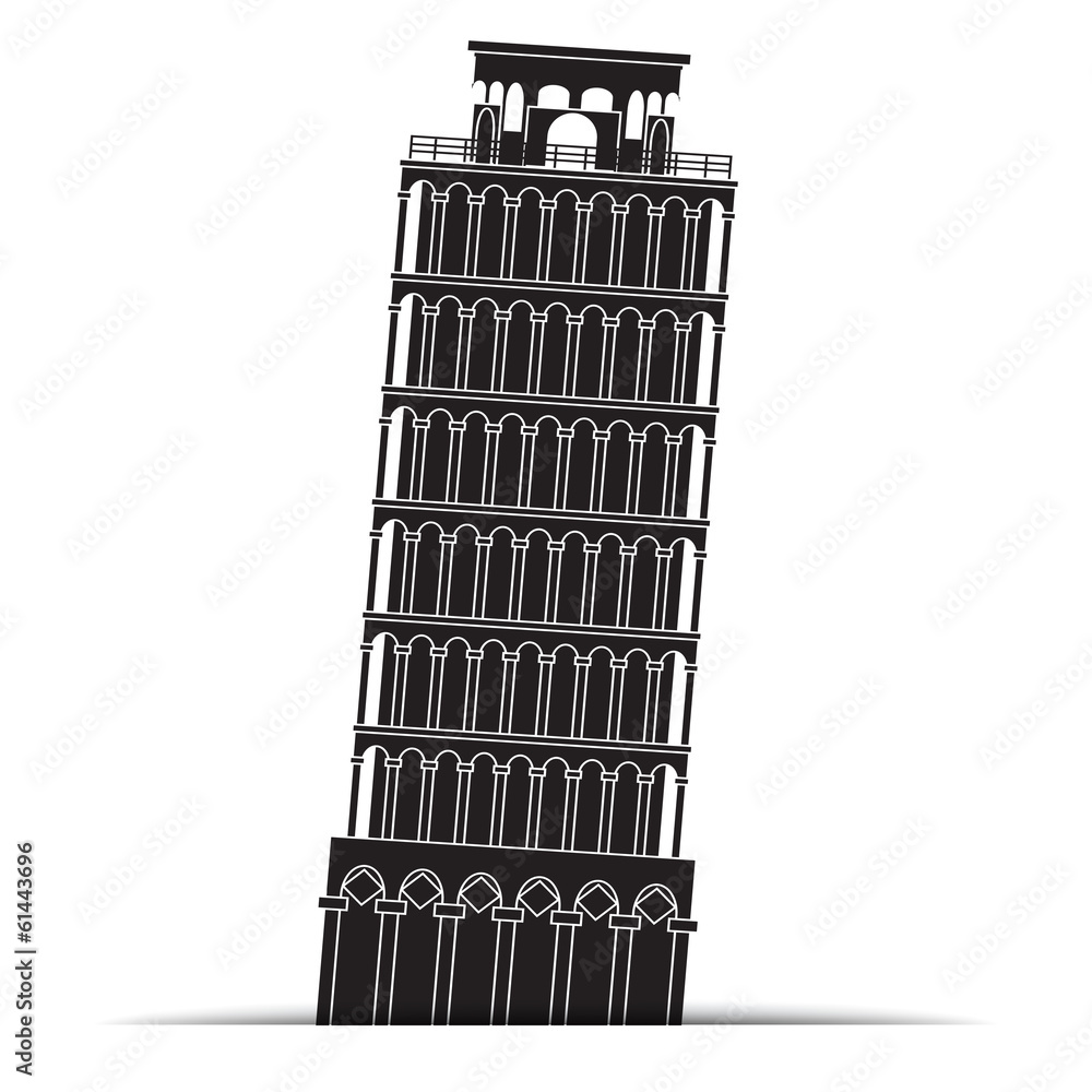 Pisa tower Icons, symbol