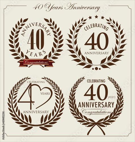 Anniversary laurel wreath, 40 years