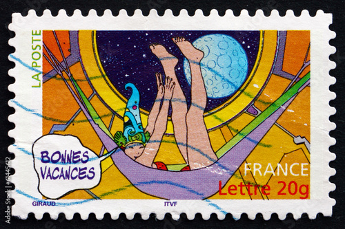Postage stamp France 2006 Girl in a Hammock, Holiday