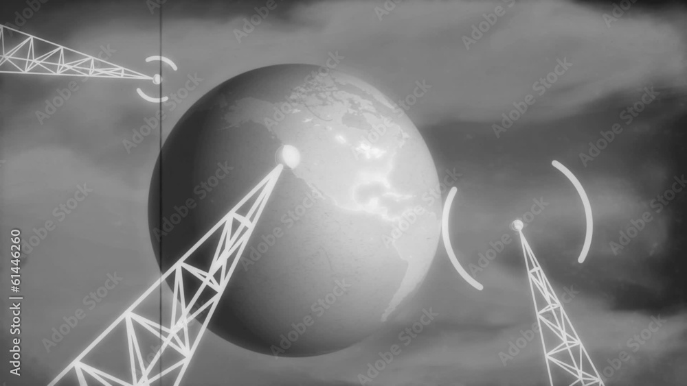 A vintage style news opening theme, B&W