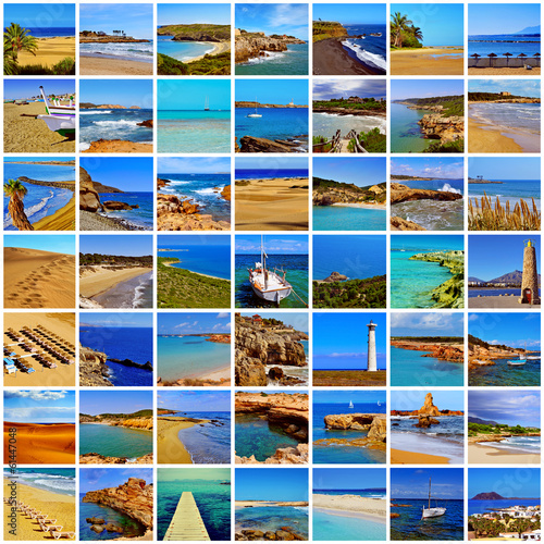 spanish beaches collage
