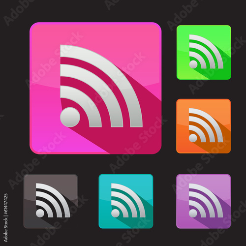 Rss flat icons