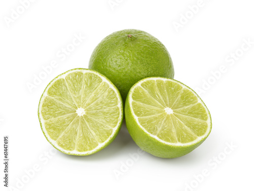 fresh lime with halfs