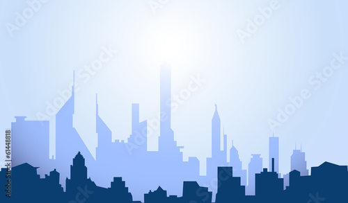 City a Morning-Vector