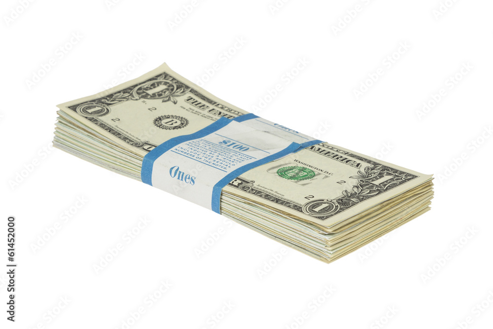 Bundle of dollar Notes Bundle of dollar Notes