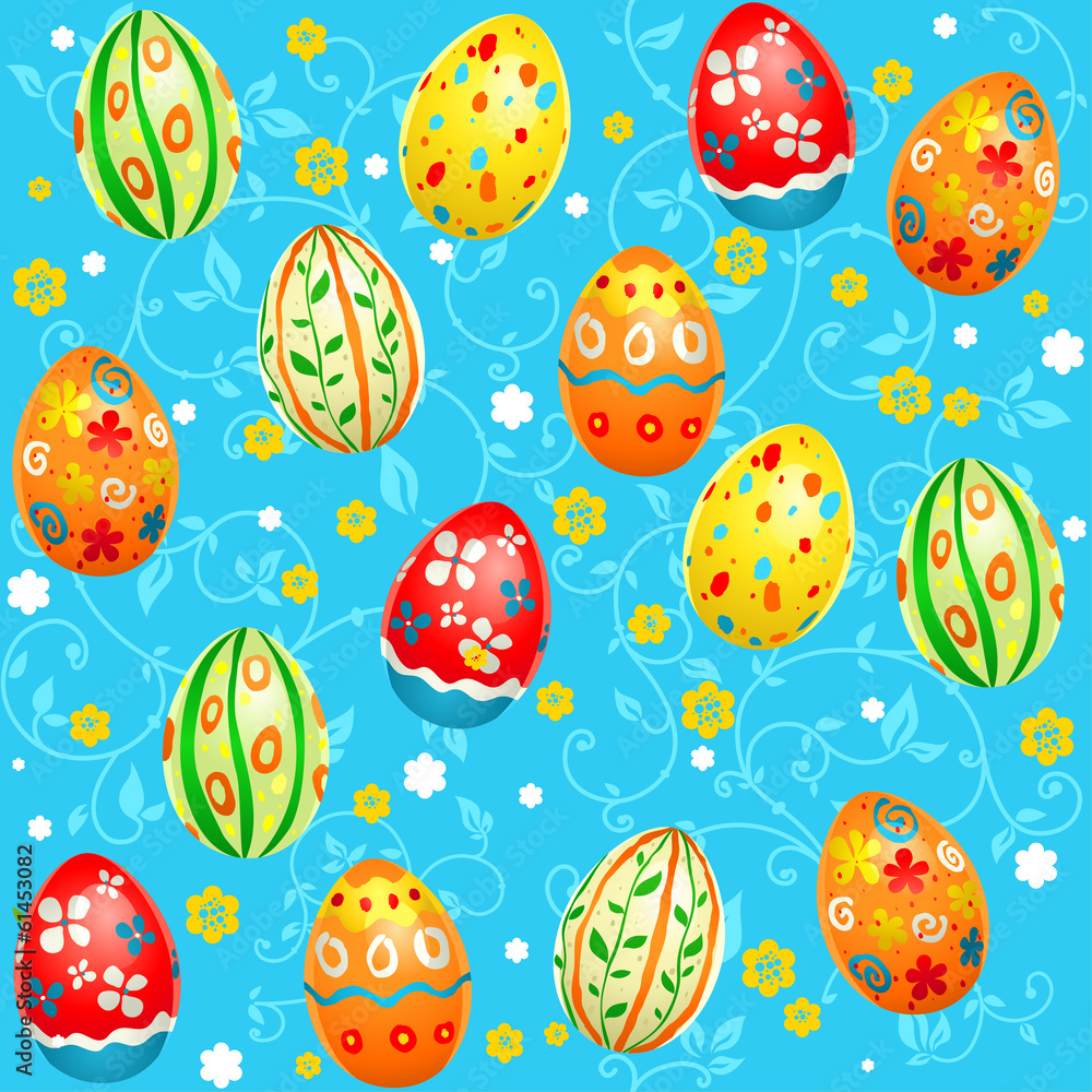 Blue Easter seamless pattern Blue Easter seamless pattern