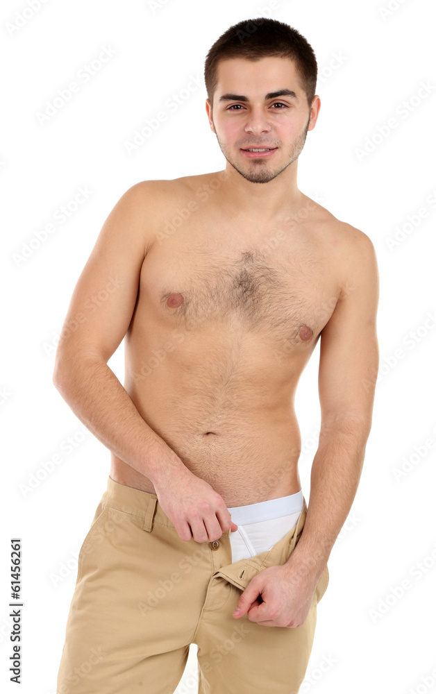 Handsome young man isolated on white Handsome young man isolated on white