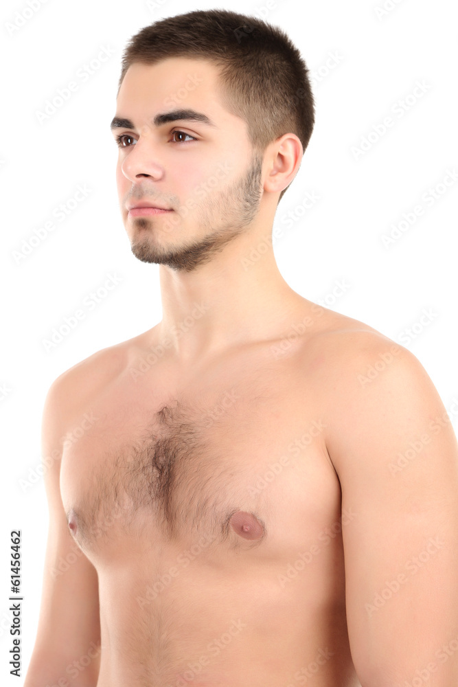 Naklejka premium Handsome young man isolated on white
