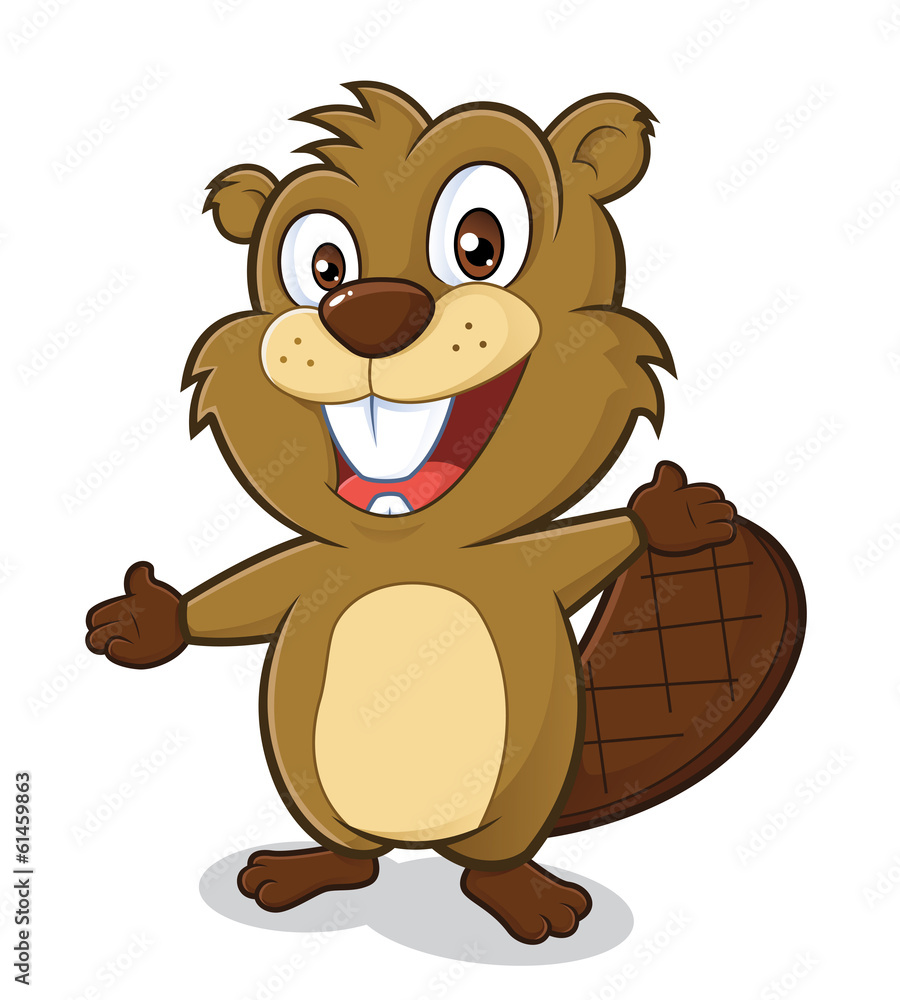 Beaver in welcoming gesture Beaver in welcoming gesture