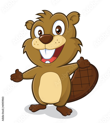 Beaver in welcoming gesture