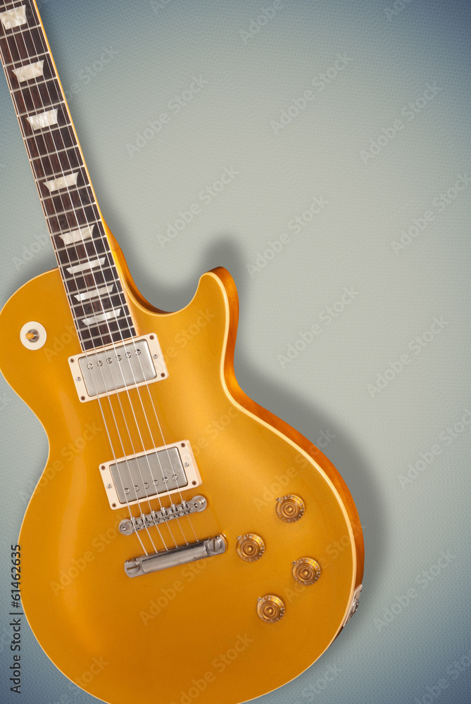 Fototapeta premium Vintage Gold top guitar