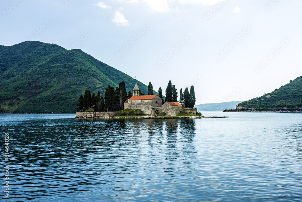 Island near Perast, Kotor bay, Montenegro.