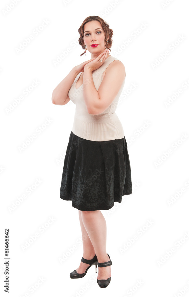 Fototapeta premium Beautiful plus size woman