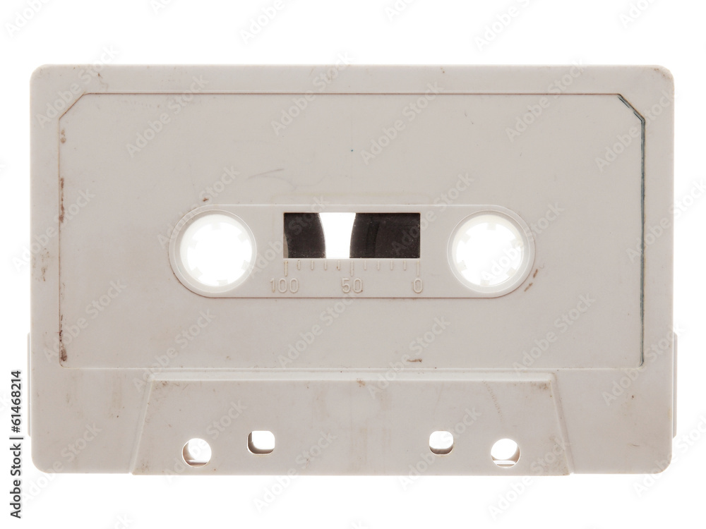 old, dirty, retro music audio tape - obrazy, fototapety, plakaty 