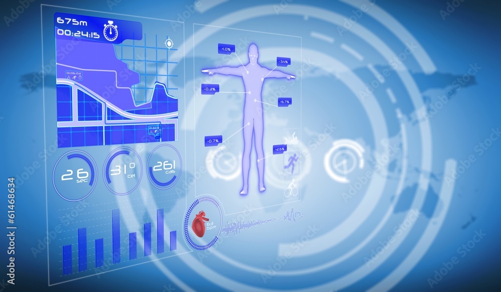 Composite image of medical interface Composite image of medical interface