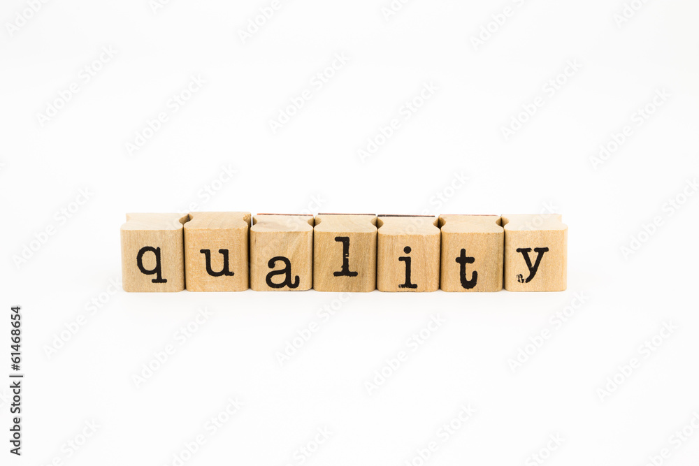 quality wording isolate on white background quality wording isolate on white background