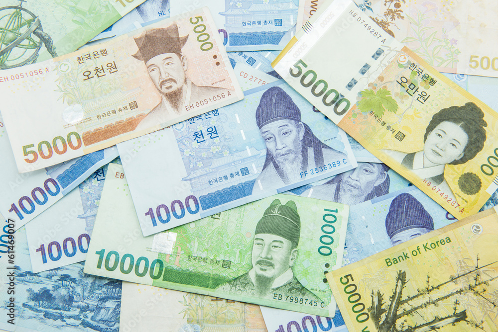 South Korean Won currency South Korean Won currency