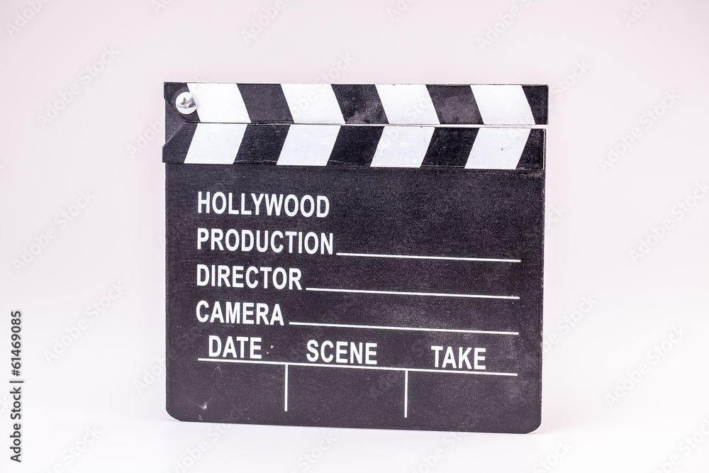 Obraz premium Movie flapper on white background