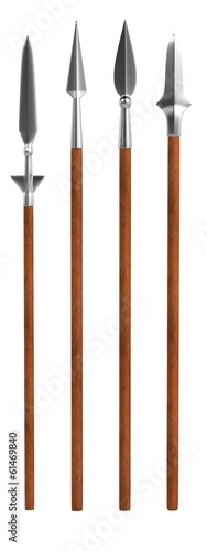 realistic 3d render of spears