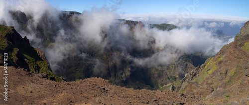 Fog climbing mountains, Madeira