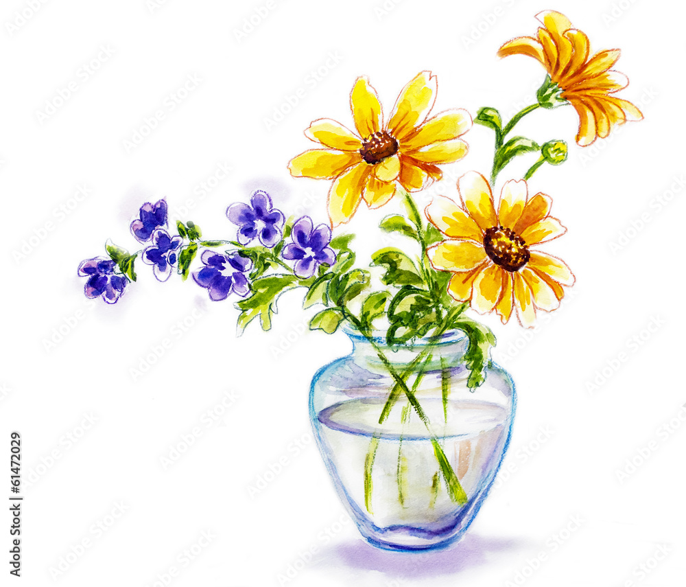 Spring flowers in vase Spring flowers in vase