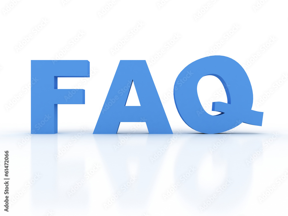 Frequently Asked Questions icon with a 3d (FAQ)