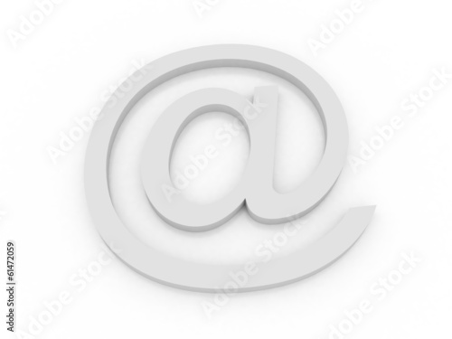 Letter to the e-mail symbol dog 3d