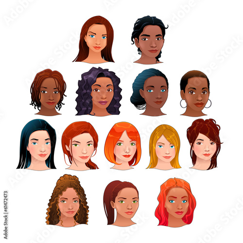 Vector isolated avatars.