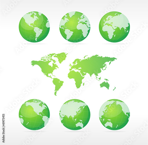 Vecrot globe set and map