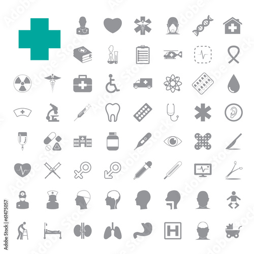 medical icons set
