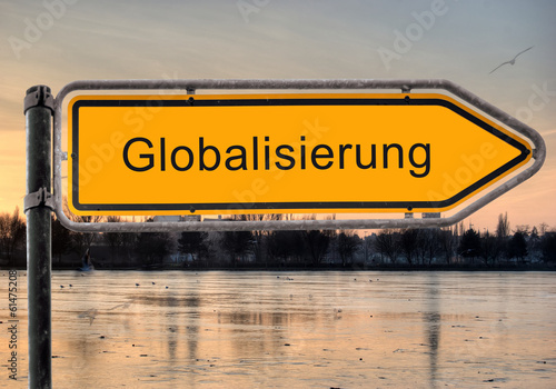 Strassenschild 9 - Globalisierung