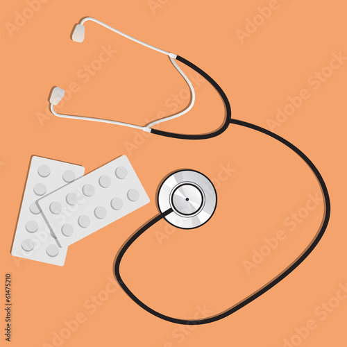 medical tool on a orange background