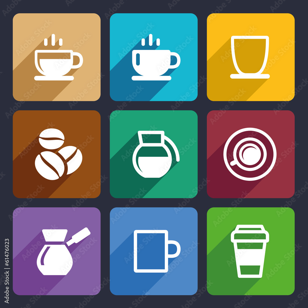 Coffee Flat Icons Set 43 Coffee Flat Icons Set 43