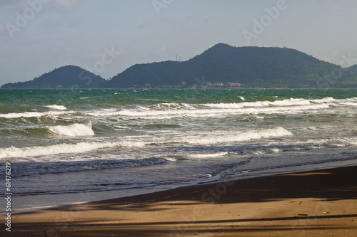 Tropical beach on Koh Tonsay island, Cambodia photo