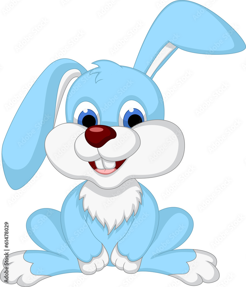 Fototapeta premium cute rabbit cartoon posing