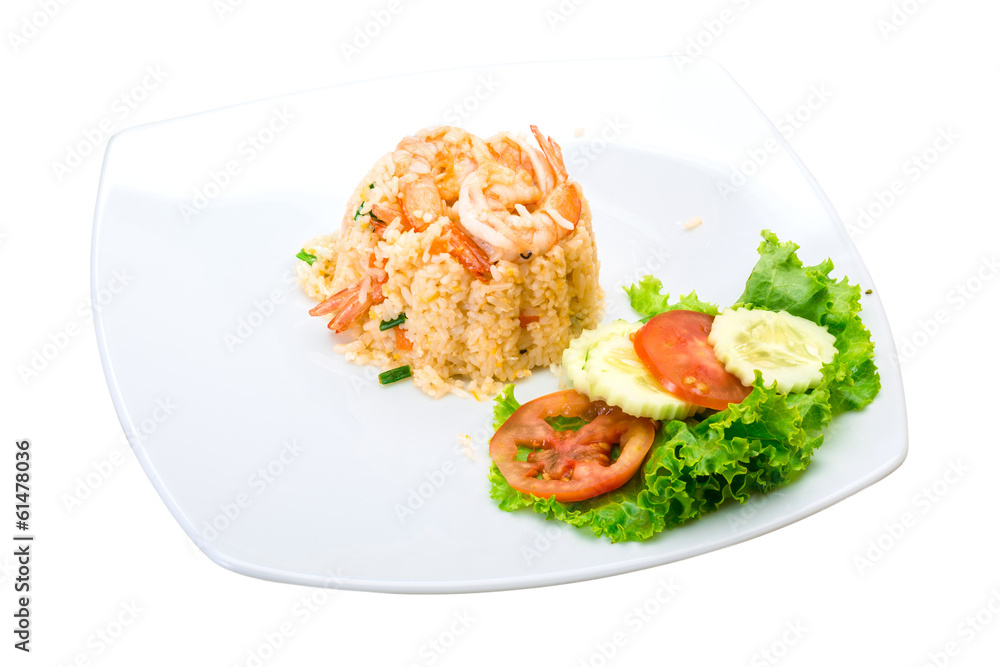 Fried rice with shrimps Fried rice with shrimps