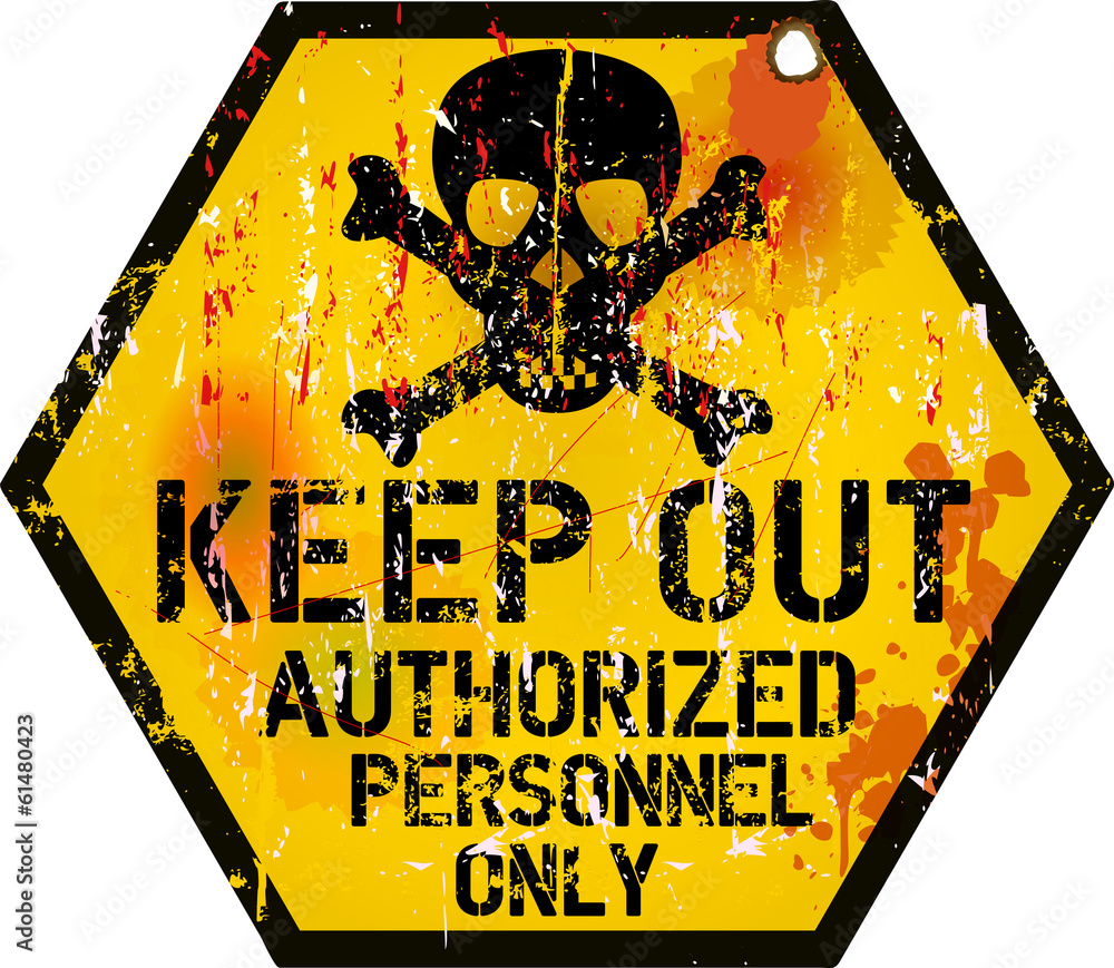 Keep out sign, warning / prohibition sign, vector Stock Vector Adobe