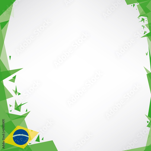background square origami of brazil