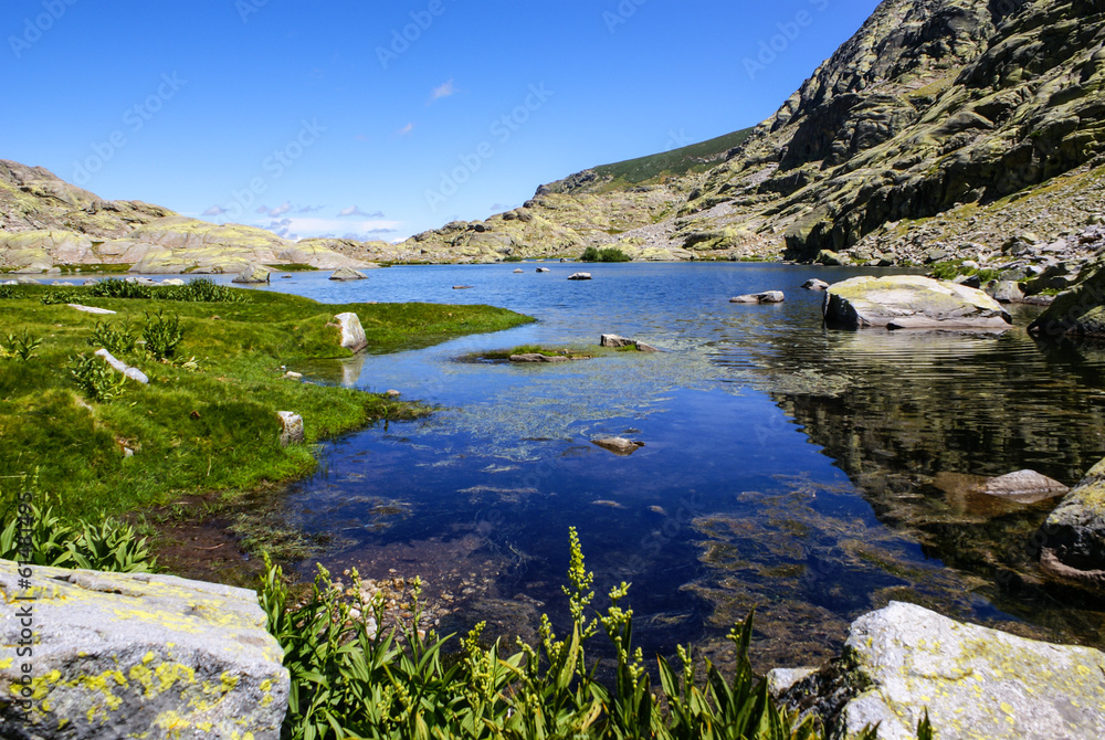 lake at gredos mountains in avila spain