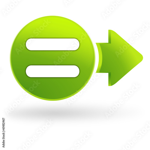 égal sur symbole web vert