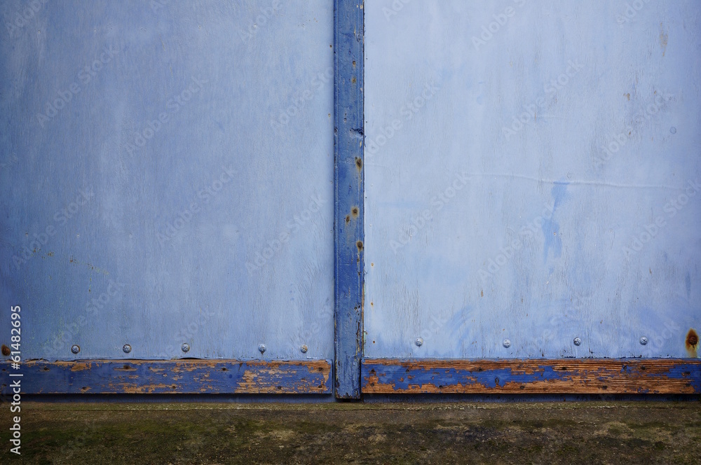 Hintergrund Detail einer blauen Tür aus Holz