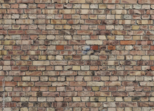 Background of old vintage brick wall close up