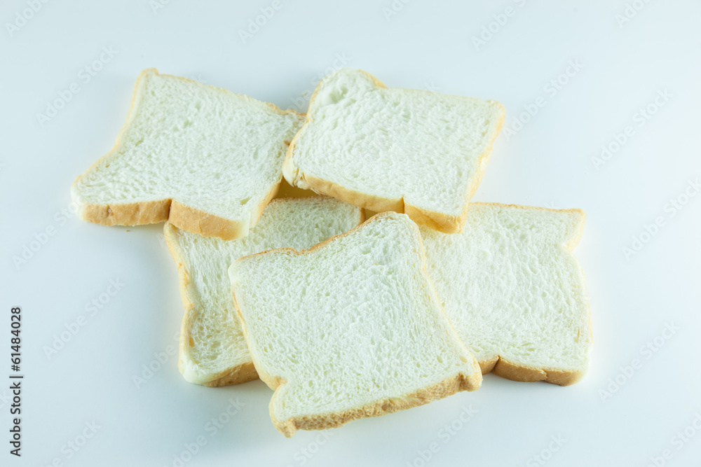 Sliced ​​bread on isolated.