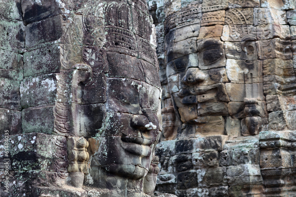 Bas-relief at the Upper terrace of Prasat Bayon, Cambodia