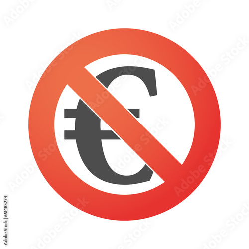 Forbidden signal with an icon