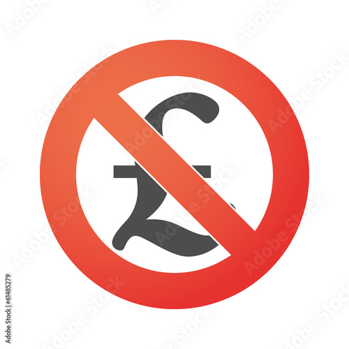 Forbidden signal with an icon