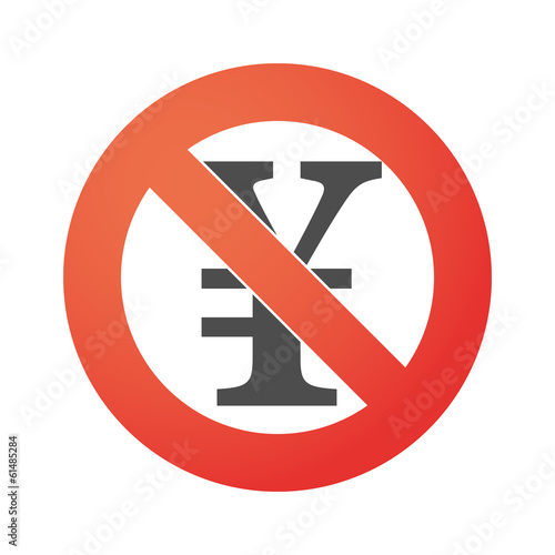 Forbidden signal with an icon