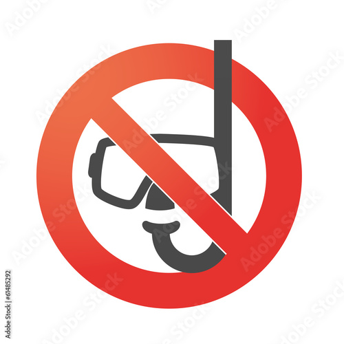 Forbidden signal with an icon