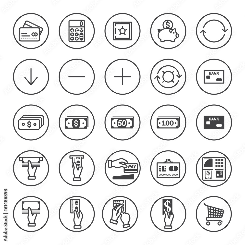 banking icons set banking icons set